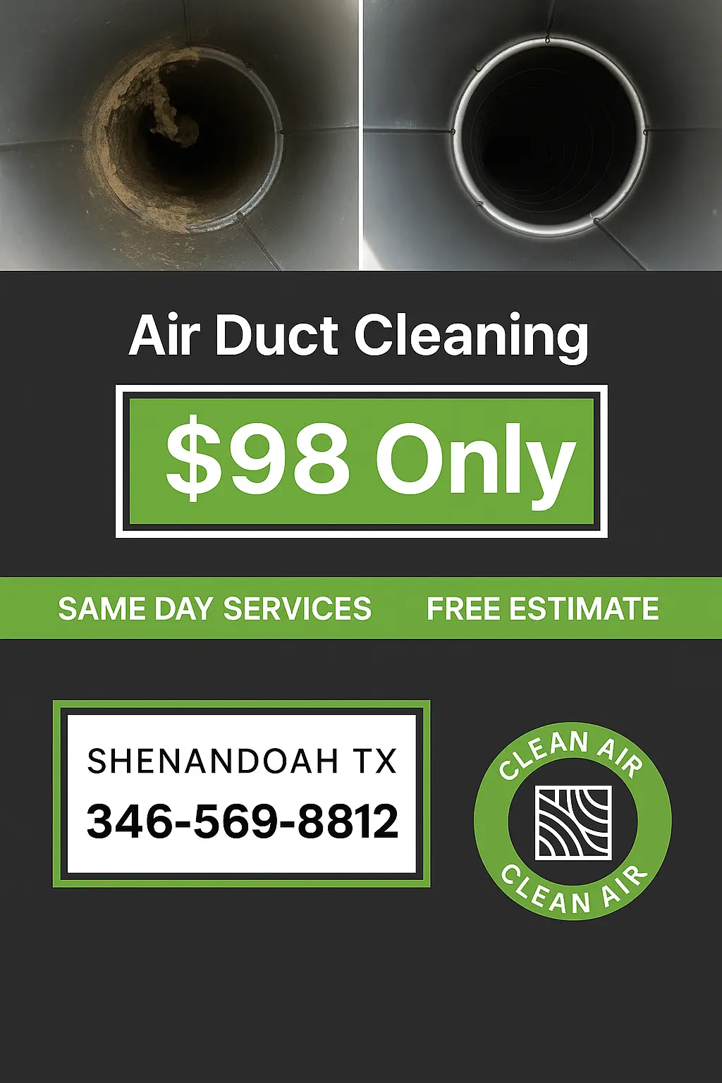 Air Duct Vent Cleaning Shenandoah TX Coupon